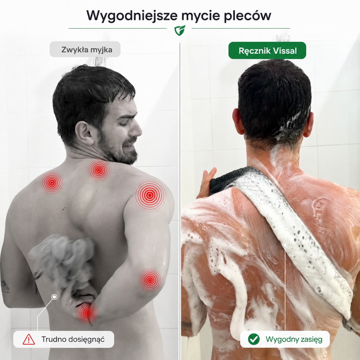 Plecy to najtrudniejsze miejsce do umycia? Vissal rozwiązuje ten problem od razu