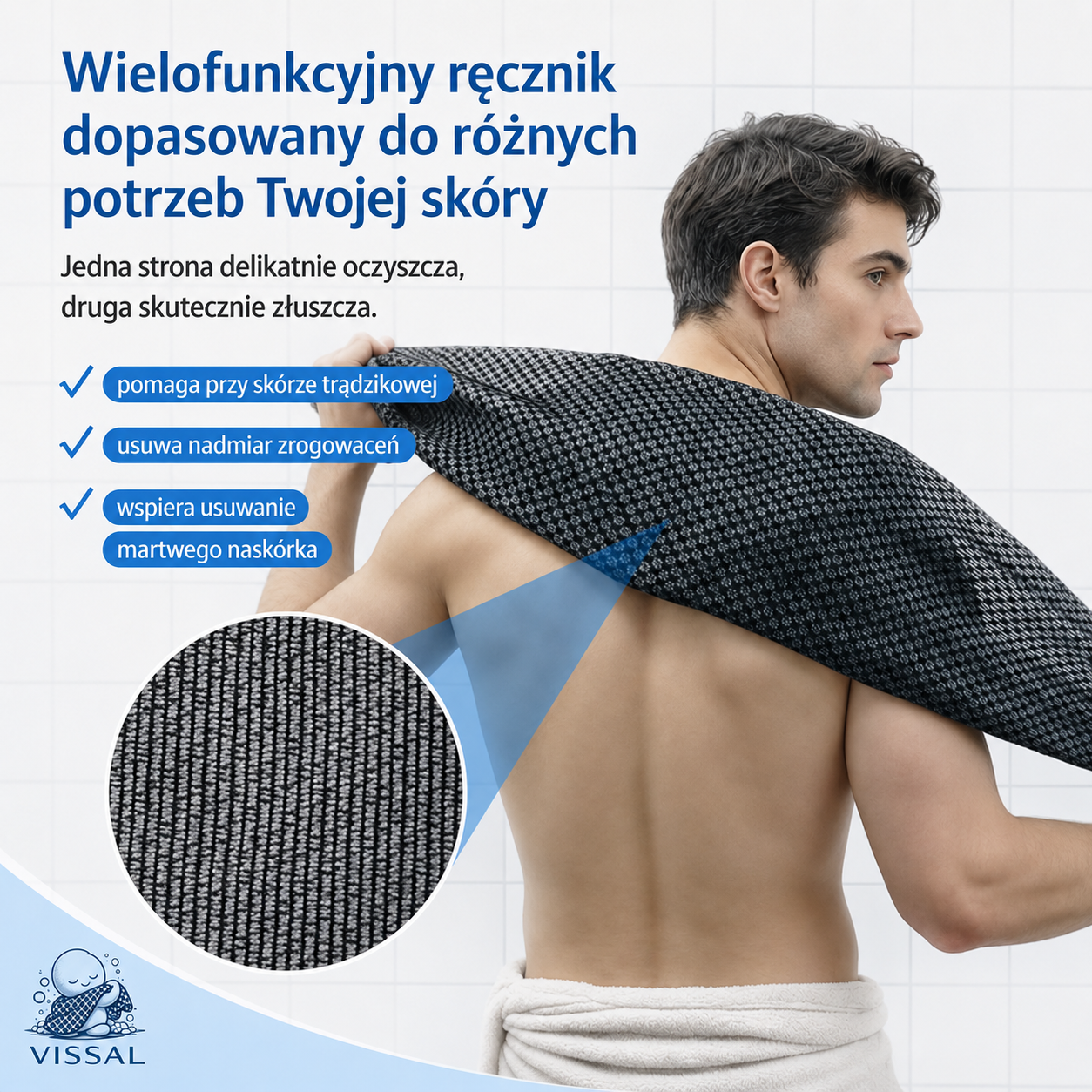 Jedna gąbka nie daje rady na całe ciało? Vissal ma dwie strony do różnych potrzeb skóry